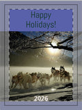 Portrait Frame Ornament — "Happy Holidays!" 2026 Snowdog Photo Ornament